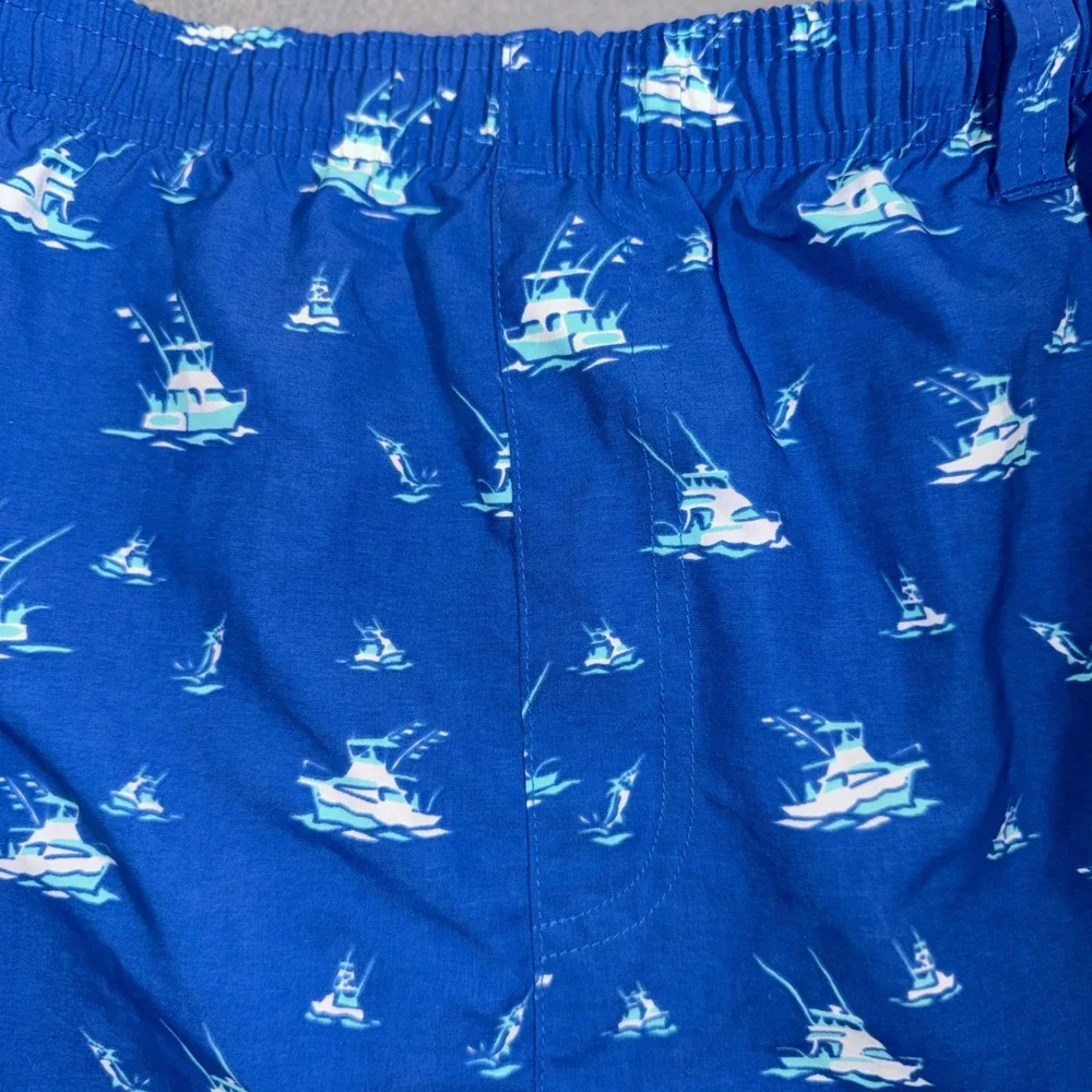 Columbia XL Blue Fishing‎ Boat Print PFG Backcast Coastal Nautical Gorpcore